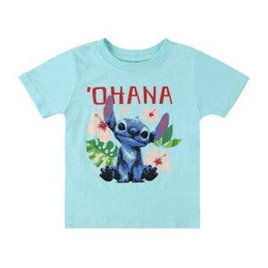 Disney Stitch “Ohana” Graphic Tee | Size 7/8 (Kids) | NWT | Blue